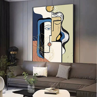 Œuvre d'art moderne pour l'hôtellerie, peinture à l'huile texturée de style abstrait, faite à la main, sur toile, nouveau design, pour hôtel, bureau