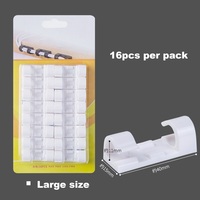 20 clips de câble en plastique de grande taille, organisateur de câbles, gestion des fils, support de câbles portable, enrouleur de câbles USB