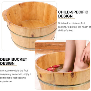 <span class=keywords><strong>Bois</strong></span> pédicure <span class=keywords><strong>bassin</strong></span> de massage bain de pieds spa bol tremper baignoire seau barils pour sauna à la maison - Product Image 2