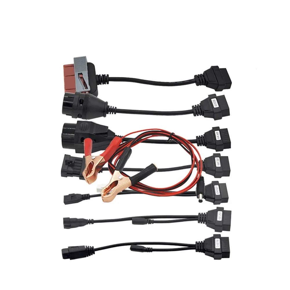 OBD2 Cables Full Set 1set 8PCS Car Cables Diagnostic Tool Interface OBD II Scanner Cable