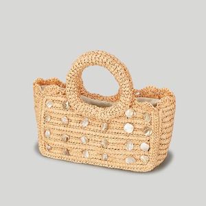 Bolso de Mano de Paja Tejida a Mano, Diseño Personalizado de Primavera/Verano, para Mujer, Ideal para la Playa o Vacaciones - Product Image 3