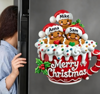 2025 personnalisé logo personnalisé nom promotionnel Uv Dtf fenêtre décalcomanie réfrigérateur décorations autocollants de noël