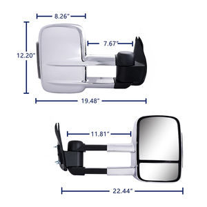 Espejo Lateral Cromado para Remolque para Toyota Hilux N70 <span class=keywords><strong>VIGO</strong></span> KUN26 2005-2015 RHD de Alta Calidad con Señal de Giro, Nuevo - Product Image 2