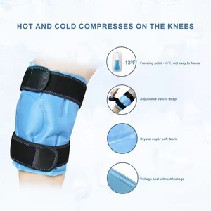 Soulagement de la douleur Hot and Cold Pack Gel Cooling Compression Knee Ice Pack Wrap Réutilisable Gel Ice Wrap pour les blessures aux jambes - Product Image 4