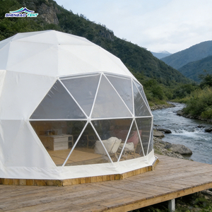 Casa Domo Geodésica Prefabricada de Lujo Personalizada para Hotel, Tienda de Campaña Aislada de Madera para Glamping en Venta, Perfiles de Aluminio - Product Image 6