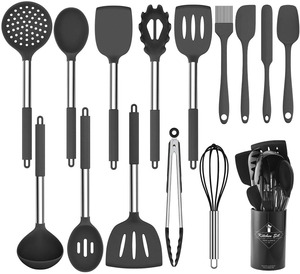 Utensilios de Cocina de Silicona de Grado Alimenticio, Libres de BPA y Plomo, Juego de Utensilios de Cocina de Silicona - Product Image 2