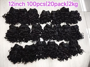 Promoción Letsfly: Paquetes de Cabello Humano 100% Natural Negro 9A Remy Brasileño de 10 Pulgadas, 50 Piezas, 1 kg, en Oferta a $1.2 - Product Image 5
