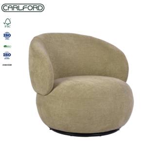 Sillón Giratorio CARLFORD 360, Sillón Acolchado de Tela, Sillón de Descanso para el Hogar o Hotel, para Sala de Estar o Dormitorio - Product Image 2