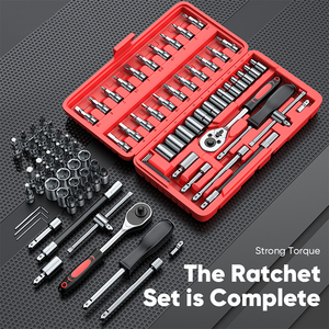 Fyseus Bộ dụng cụ sửa chữa ô tô Bộ dụng cụ 46 cái hộp dụng cụ cầm tay Bộ dụng cụ cờ lê Bộ dụng cụ Bộ dụng cụ Bộ ổ cắm - Product Image 6