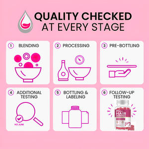 Suplemento orgánico para el crecimiento del cabello con etiqueta privada OEM al por mayor, gominolas de biotina, gominosas, vitaminas para la piel y las uñas del cabello - Product Image 6