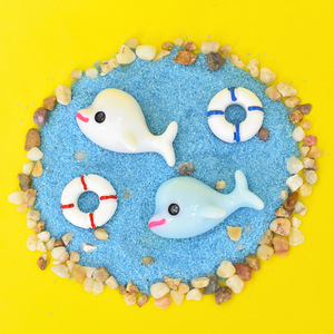 Cabujón de Resina con Diseño de Estrella de Mar, Ancla de Barco y Flotador Salvavidas, Temática Marina, para Decoración DIY - Product Image 5