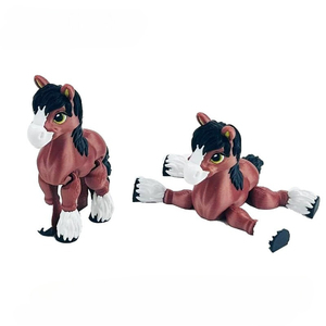 Juguete de Animal Móvil con Articulaciones de Péndulo, Diseño de Pony, Temática de Graduación, Estilo Moderno de Mediados de Siglo, Impreso en 3D - Product Image 1