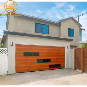 2025 estilo moderno 16*8 16*7 puerta de garaje seccional doble aislamiento de acero eléctrico puertas de garaje para casas - Product Image 1