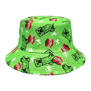 Sombrero de Pescador con Estampado de Minecraft, Unisex, Estilo Hip-Hop, de Ala Plana, con Diseño de Personajes de Videojuegos, Casual - Product Image 2