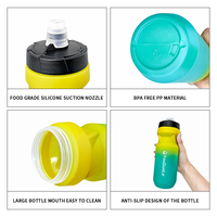 Bouteille d'eau de cyclisme en plastique durable et non toxique de 24 oz, type gourde à presser, pour VTT, vélo de route et sports cyclistes