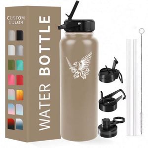 Botella de Agua Deportiva de Acero Inoxidable con Aislamiento de Doble Pared, 32 oz, para Bebidas Frías y Calientes, con Tapa, para Viaje - Product Image 3