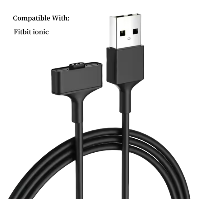 3feets/1m Fast Charging Charger Replacement USB Wireless Magnetic Connected Watch Charger for Fitbit Ionic Braid PVC TPE