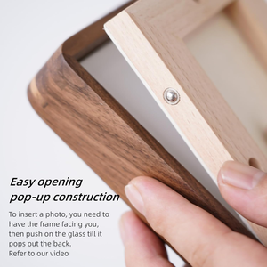 Hot Sale 8x10 Solid Pine <b>Wood</b> Tabletop <b>Picture</b> <b>Frame</b> with Tempered Glass Customized Logo - Product Image 4