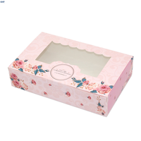 Cajas de Papel para Cupcakes Biodegradables con Materiales Reciclados, Laminación Mate Blanca, Personalizadas, con Ventana Segura para Alimentos, para Recuerdos de Bodas y Fiestas