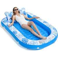 Flotteur gonflable pour piscine en PVC pour adultes Addotron avec coussin de piscine