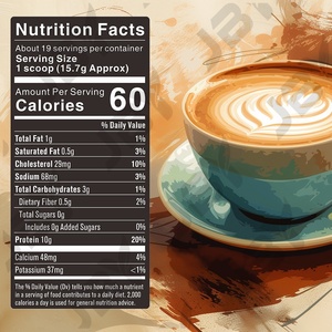 Poudre de café protéiné JBY sans sucre, café fonctionnel avec protéines de lactosérum, soutien au métabolisme, étiquette privée OEM - Product Image 5