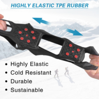 Crampons Crampons à glace Tungstène Glace pour chaussures et bottes Bottes de randonnée pour marcher sur la neige Poignées de glace pour la pêche Marche Course à pied