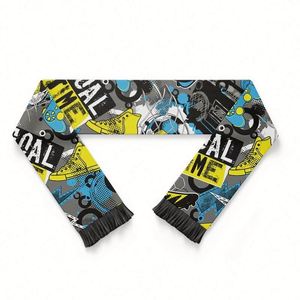 Bufanda de Fútbol Personalizada al por Mayor con Logotipo Tejido, Bufanda de Equipo Nacional, Recuerdo Deportivo, Bufanda de Aficionado al Fútbol Personalizada para Regalo del Día del Partido - Product Image 5