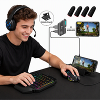 Mix SE Yaoguang - Contrôleur mobile sans fil BT 5 en 1 - Clavier et souris de jeu - Convertisseur pour périphériques de jeu sur téléphone mobile