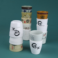A5 Grade Melamine Commercial Tee tassen & Untertassen Set Fast Food Restaurants Hoch temperatur beständiges Anti-Fall für Tee & Kaffee