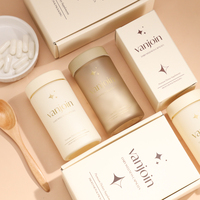Boîte en carton haut de gamme personnalisée pour ensemble de flacons capsules, boîte découpée sur mesure, emballage de bouteille recyclable, boîte cadeau en papier