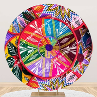 En gros personnalisé traditionnel éthiopien croix Habesha conception fleur fête d'anniversaire décors de fond