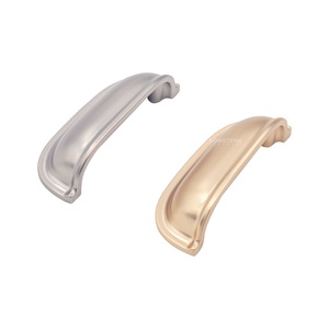 Metal <strong>Kitchen</strong> Furniture Cupboard <strong>Handle</strong> Fancy Zinc Alloy <strong>Drawer</strong> <strong>Pull</strong> <strong>Knobs</strong> Cup <strong>Shell</strong> Cabinet Door <strong>Handle</strong> - Product Image 2
