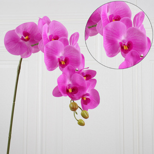 Orquídea Mariposa Artificial de Alta Calidad con 9 Flores, Tacto Real, Tallo Único Decoración floral de estilo nórdico para mesas de comedor, hogar acogedor - Product Image 5