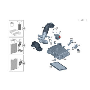 Capteur de débit massique d'air pour <span class=keywords><strong>Mercedes</strong></span>-Benz <span class=keywords><strong>GLK</strong></span> Class 280300 <span class=keywords><strong>4MATIC</strong></span> 204901 2010-2015 A6450900048 - Product Image 5