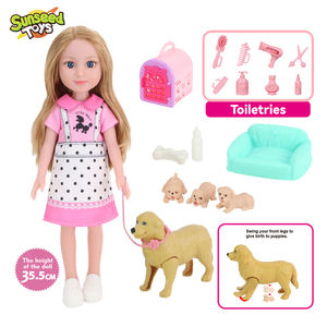 Muñeca de Moda <span class=keywords><strong>Reborn</strong></span> de Vinilo Plástico Sunseed, Juguetes Interactivos para <span class=keywords><strong>Mascotas</strong></span>, Ropa Intercambiable, Modelo de Juguete de 35.5cm, Certificado de Seguridad - Product Image 2