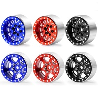 4 pièces Jantes Beadlock en aluminium de 1,0 pouce avec moyeux de roue CNC à blocage pour Crawler RC 1/24 et Micro Voitures RC, Pièces de rechange pour mise à niveau, 3 couleurs disponibles