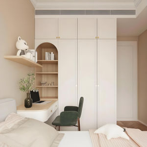 Organisateur de garde-robe en bois de luxe Système de garde-robe modulaire avec tiroirs, étagère réglable, rail, garde-robe personnalisée - Product Image 1