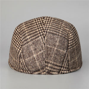 <span class=keywords><strong>Casquette</strong></span> d'hiver personnalisée en tweed à chevrons pour papa Gatsby <span class=keywords><strong>Casquette</strong></span> pour hommes <span class=keywords><strong>Casquette</strong></span> à oreillettes en forme de lierre Cowboy Casquettes plates vintage <span class=keywords><strong>Casquette</strong></span> de gavroche à carreaux avec oreille - Product Image 6