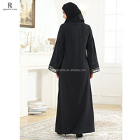 Bekleidungs fabrik Custom Islamic Muslim Arabisch Traditionelles Kleid Bescheidene Schwarze Kleider Türkei