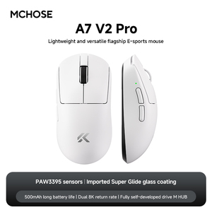 Ratón Inalámbrico Ligero Avanzado MCHOSE A7V2 para Juegos Esports PAW3950 Equipado con SUPER GLIDE Importado de 8K - Product Image 4