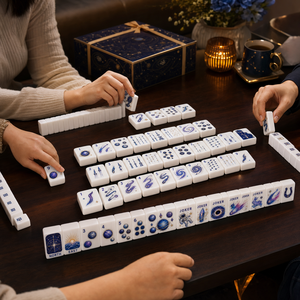 Novedosas fichas de Mahjong de acrílico de 3 capas, estilo lujo inspirado en cloisonné, ideales para regalos festivos y venta al por menor. - Product Image 3