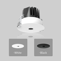 Spot LED encastré plat DIAFANO en gypse à diaphragme 7W/12W en aluminium anti-éblouissement profond pour projets hôteliers avec prise en charge DALI