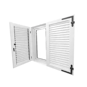 Venting type upvc casement shutter window aluminium shutters for home