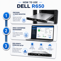 Servidor Empresarial Dell PowerEdge R650 1U de Alta Densidad con 2 Sockets para Alojamiento Web e Infraestructura en la Nube