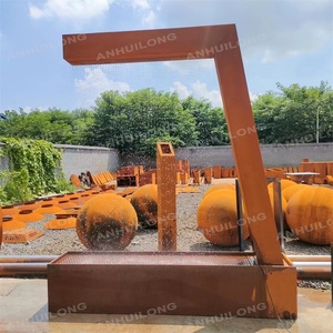 Fontaine à eau moderne en acier corten avec <span class=keywords><strong>patine</strong></span> naturelle vieillie - Product Image 5