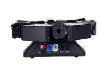 Laser oscillant pleine couleur à 6 yeux, 6 LED, vitesse de course, lumière stroboscopique circulaire 325, contrôlé par DMX512, indice de protection IP33 pour les discothèques