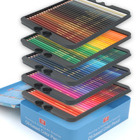Lot de crayons de couleur en bois BonVada BV-CPP407, 240 couleurs, avec boîte métallique pour le dessin artistique