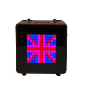 New arrival Portable Pixel art Speaker with 2 Wireless mic retro speaker Ma shall design for outdoor indoor
