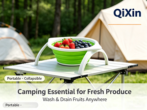 Passoire <span class=keywords><strong>pliable</strong></span> en plastique, <span class=keywords><strong>panier</strong></span> égouttoir <span class=keywords><strong>pliable</strong></span> pour évier, sans BPA, écologique pour ustensiles de cuisine, personnalisation OEM - Product Image 5