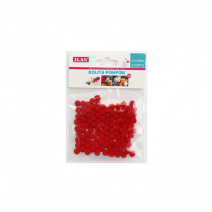 Pompon Ilan 0,8 cm Rossi per Decorazioni Artigianali e Progetti Fai-da-Te - Product Image 1